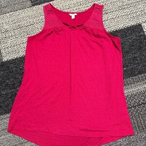 Women's Pink Sleeveless Top
